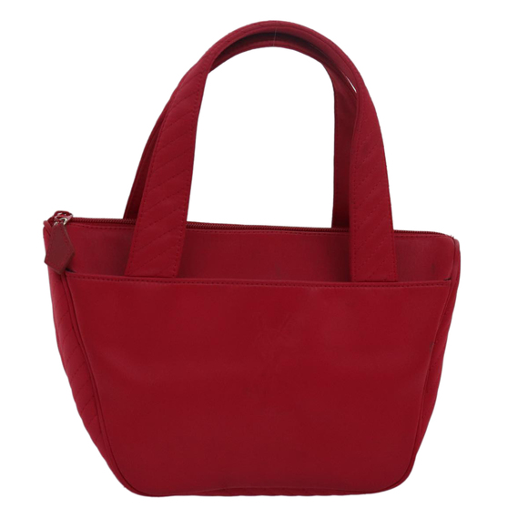 SAINT LAURENT Hand Bag Nylon Red Auth 83188 - Picture 1 of 16